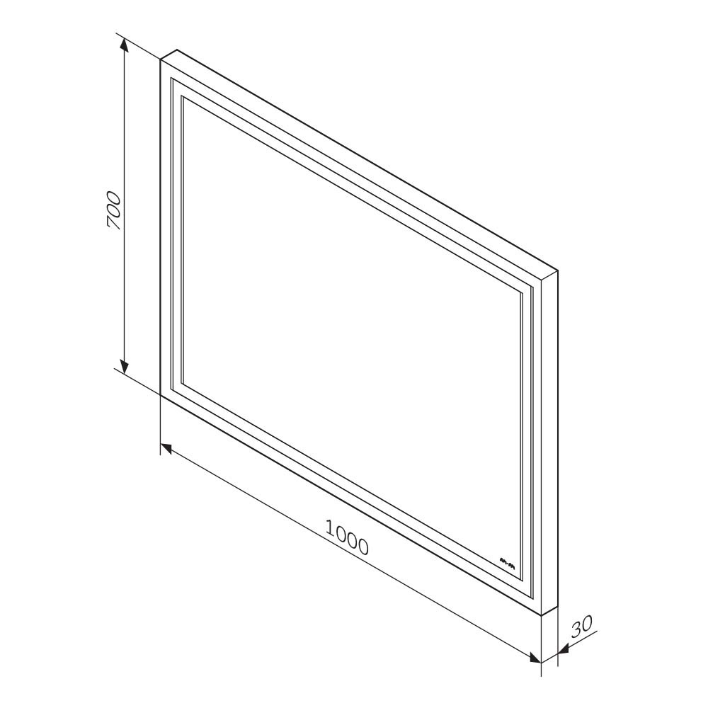 Зеркало с LED-подсветкой Am.Pm Gem (M91AMOX1001WG) серебристый
