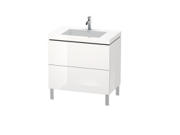 Тумба с раковиной 80 см Duravit L-Cube LC6937O2222, белый