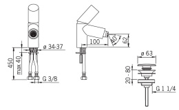 Смеситель Oras Alessi Dot 8618F для биде