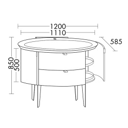 Фото Burgbad Diva 2.0 Комплект напольной мебели 120x58.5x85 см, дуб цвета белый