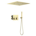 Душевая система встроенная с термостатом Timo Petruma SX-5209/17SM золото матовое