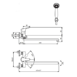 Фото Vidima NEXT BA403AA Смеситель для ванны/душа