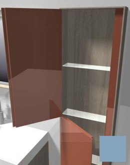 Пенал Jacob Delafon Rythmik Pure EB1774G-M43 40 см, матовый лак аквамарин, левый