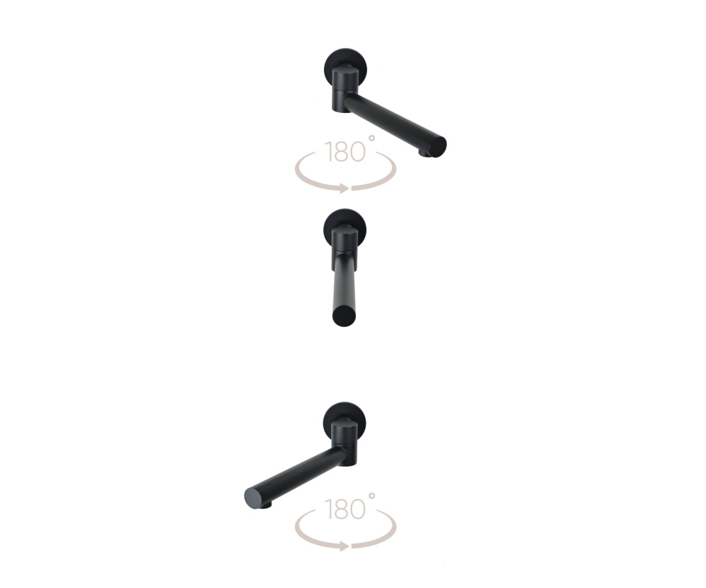 Душевой комплект Bronze de Luxe Scandi (14582/1B) черный, матовый