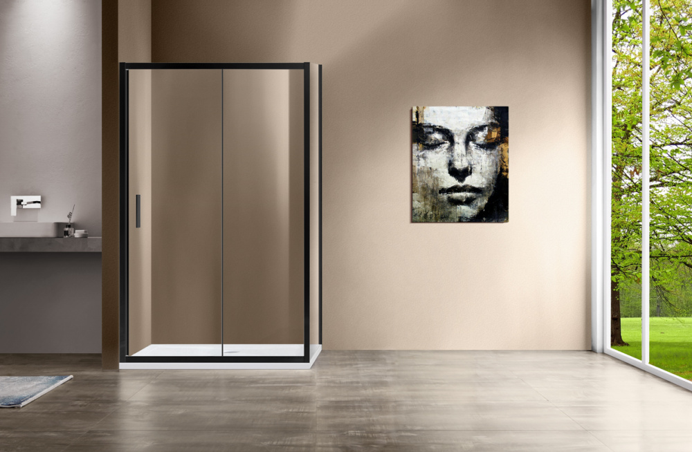 Фото Душевой уголок Vincea Garda (VSR-1G1012CLB) черный