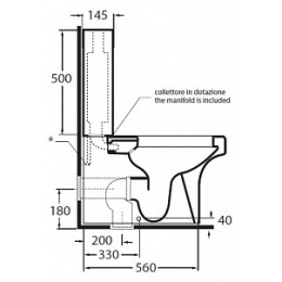 Бачок для унитаза Azzurra Tulip TUL400B1/MBL