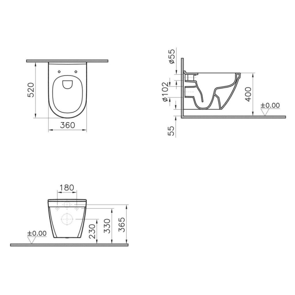 Инсталляция Geberit с безободковым унитазом Vitra S50 7740B003-0075 безободковый, сиденье микролифт 