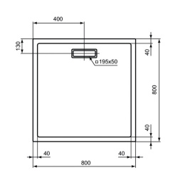 Поддон душевой Ideal Standart Ultra Flat New T4466V1 80 x 80 см ультратонкий, квадратный, белый мато