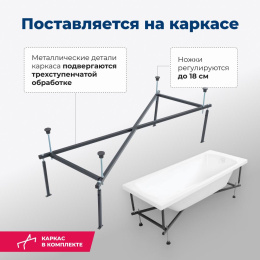 Акриловая ванна Aquanet Roma 170x70 (00205375) Белый