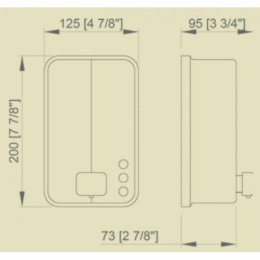 Диспенсер для мыла Nofer Inox Evo 03050.S матовый прямоугольный 1200 мл.  200*125*95