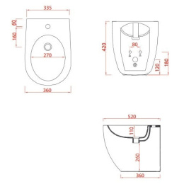 Биде напольное ArtCeram (FLB002 17 30)