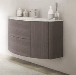 Фото Тумба под раковину Cezares Eden 54408 121 см подвесная, цвет rovere scuro soft