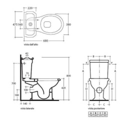Унитаз моноблок Galassia Ethos (8405)