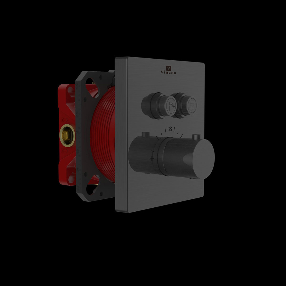 Фото Встраиваемый смеситель для душа Vincea (VSCV-321TGM) вороненая сталь