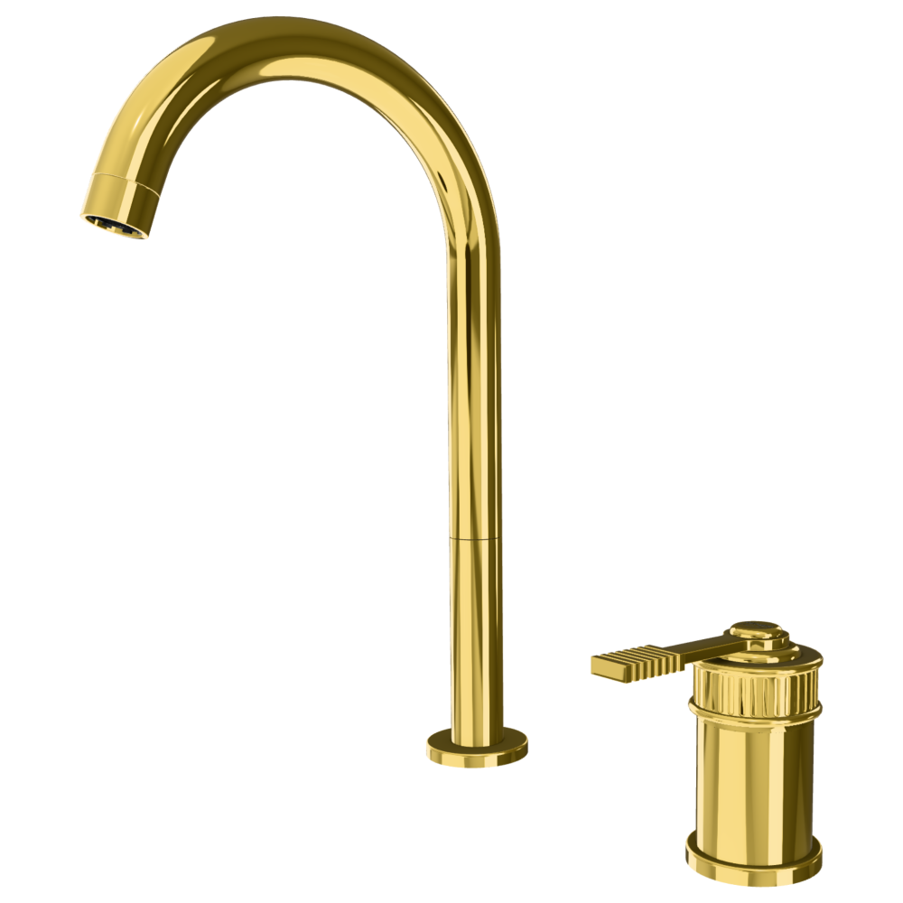 Фото Смеситель для раковины Remer Atelier AL57LDO, золото глянцевое