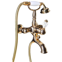 Смеситель для ванны Boheme Crystal (283-CRST) золото