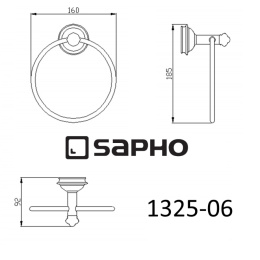 Sapho Astor 1325-06 Полотенцедержатель ASTOR круглый, хром
