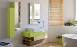 Фото Пенал двойной Jacob Delafon Pacific 40 см, EB783-V12, подвесной, французский орех шпон/зеркало