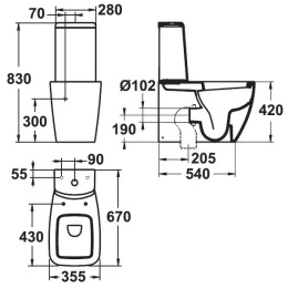 Ideal Standard Ventuno T321501 Унитаз компакт