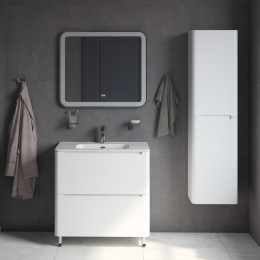 Фото Тумба с раковиной Iddis  Edifice белая,  80 см (EDI80WFi95K)