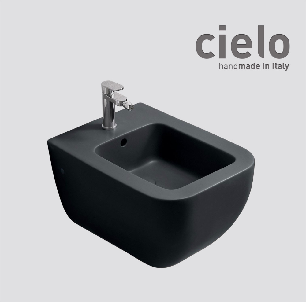 Ceramica CIELO Shui Comfort SHCOBS BA - Биде подвесное 55*37 см, с отверстием для смесителя (Basalto