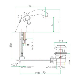 Фото Смеситель Fiore Margot 26GO0622 для раковины