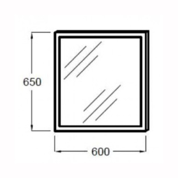 Зеркало 60 см с подсветкой по периметру Jacob Delafon EB1440-NF