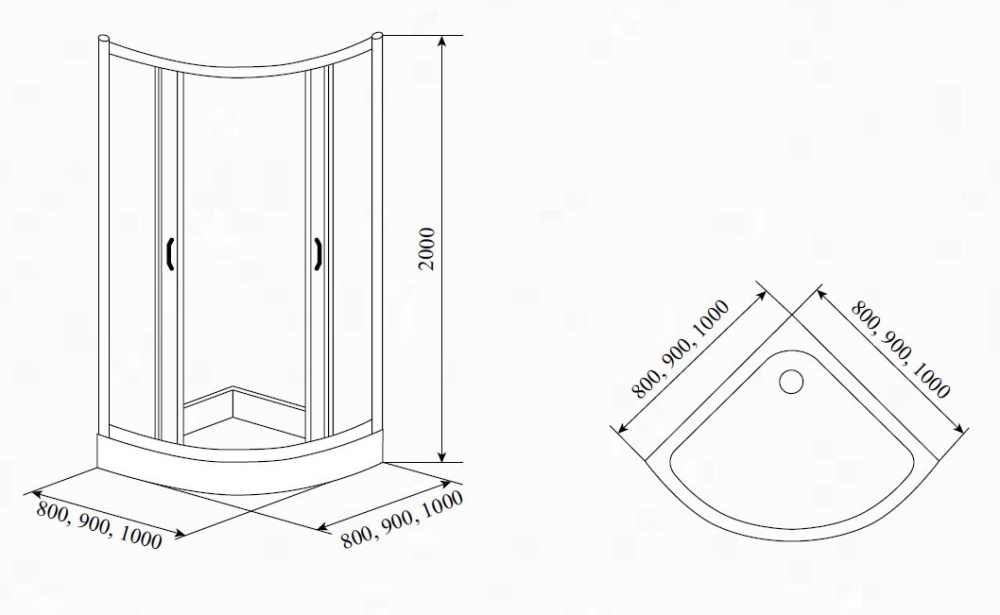 Фото Душевой угол Timo TL-9001