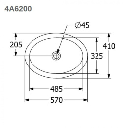 Фото Раковина встраиваемая сверху Villeroy & Boch Loop & Friends 4A620001 (4A62 00 01) (57х41 см)
