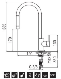 NOBILI Oz T7 OZ137/1T7CR Смеситель для кухни (хром)