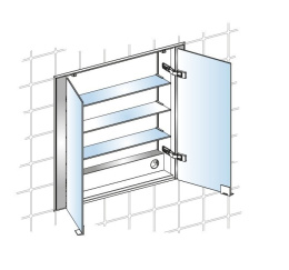 Фото Зеркальный шкаф Keuco Royal 60 22111171301, алюминий