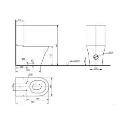 Унитаз напольный TOTO MH CW161Y с бачком TOTO MH SW10044G1 и сиденьем микролифт TOTO VC10047NN