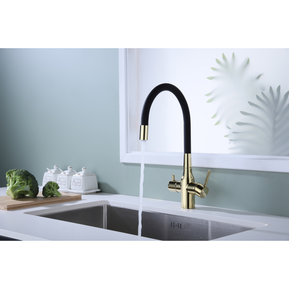 Смеситель для кухни Paulmark  (Sa213419-G) золото
