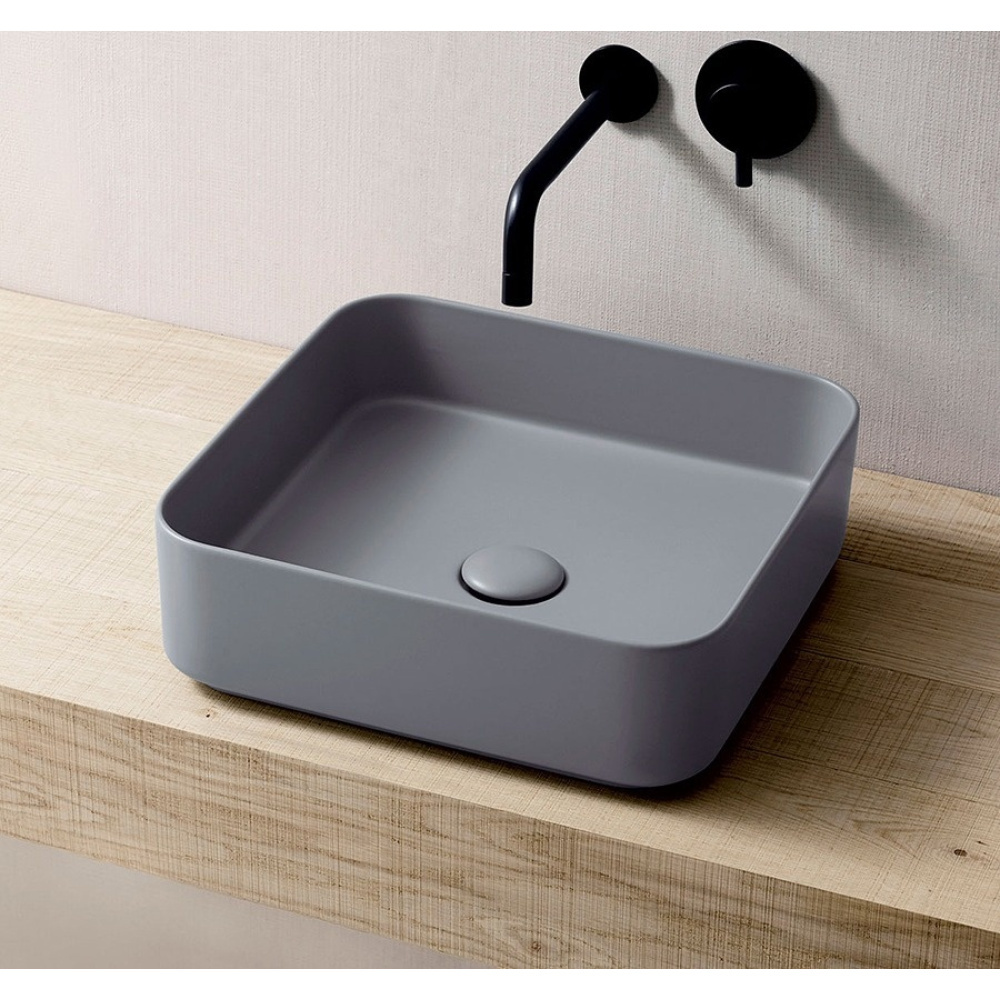Ceramica CIELO Shui Comfort SHCOLAQ40 B - Раковина накладная на столешницу 40 * 40 см (белый глянцев