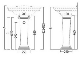 Фото Пьедестал для раковины Devon&Devon Westminster IBCOLWE