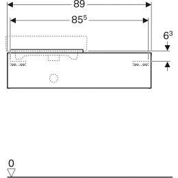 Geberit iCon 840492000 Тумба для раковины, с ящиками выдвижными