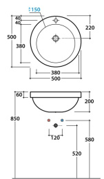 Раковина Globo Lavabi d'arredamento (SAP50.BI) белый