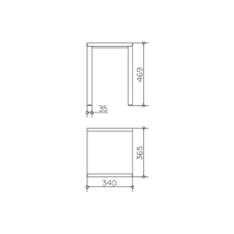 Табурет Keuco Elegance 11682010068, грецкий орех