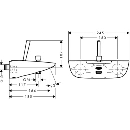 Комплект смесителей Hansgrohe PuraVida (15472400/15070400) хром, белый