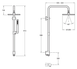 Душевой гарнитур Jacob Delafon Eo (E11715-CP) хром