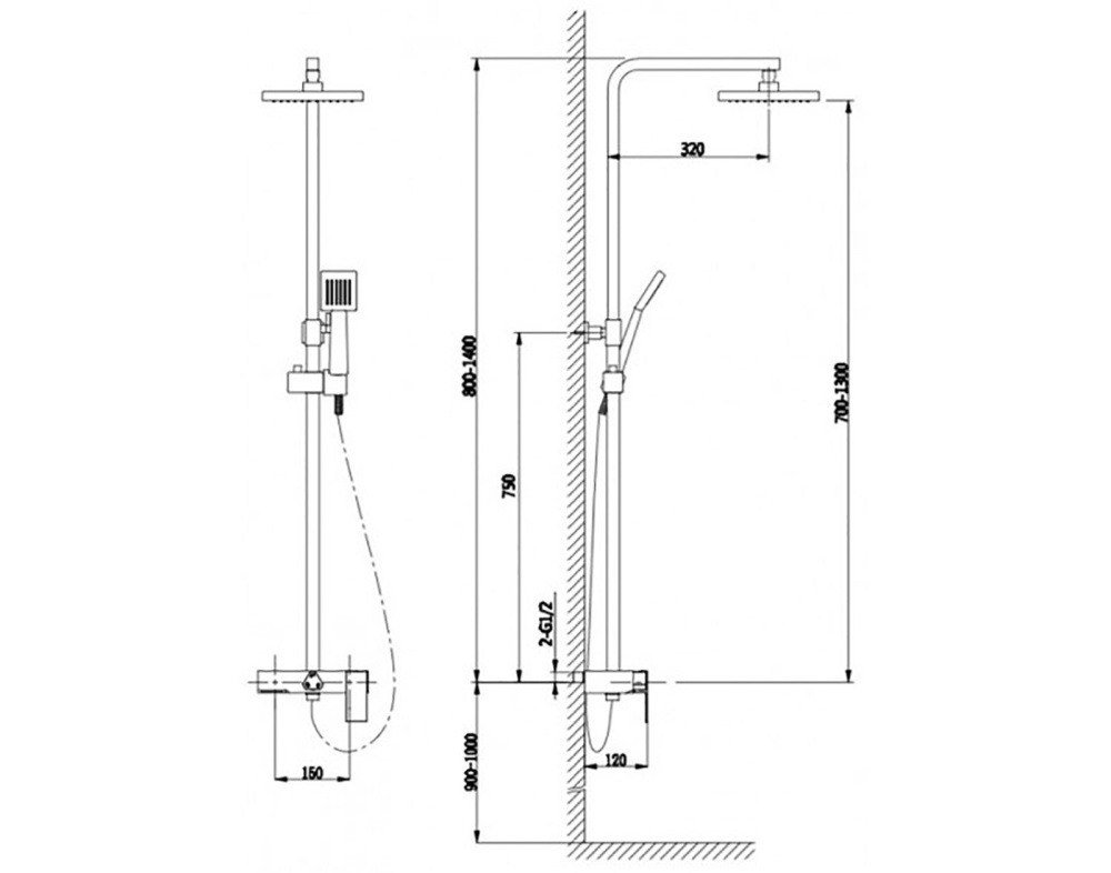 Фото Душевая система Timo Selene (SX-1041/00) хром