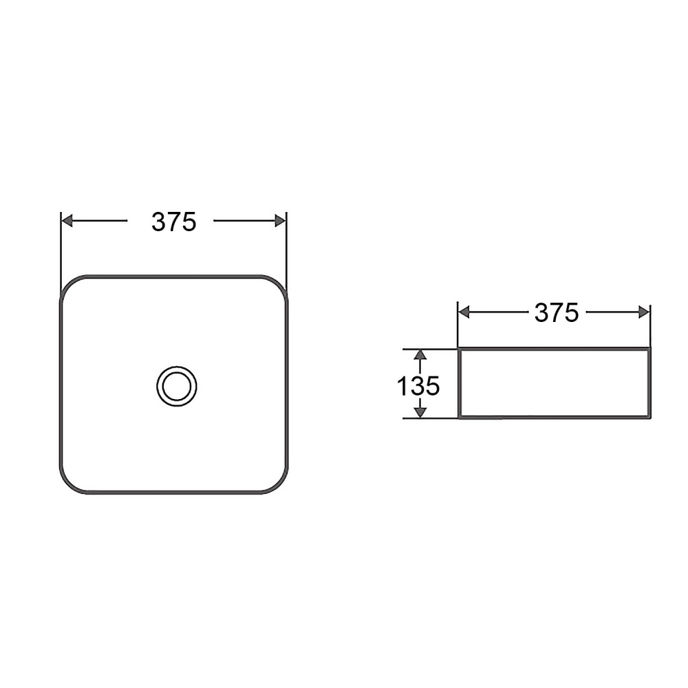 Раковина накладная Azario  (AZ-2283) Белый глянцевый
