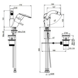 Carlo Frattini Serie 2 F3212/3WCR Смеситель для биде