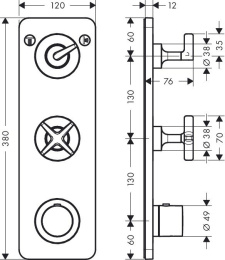 Hansgrohe Axor Citterio E 36703000 Термостат (хром)