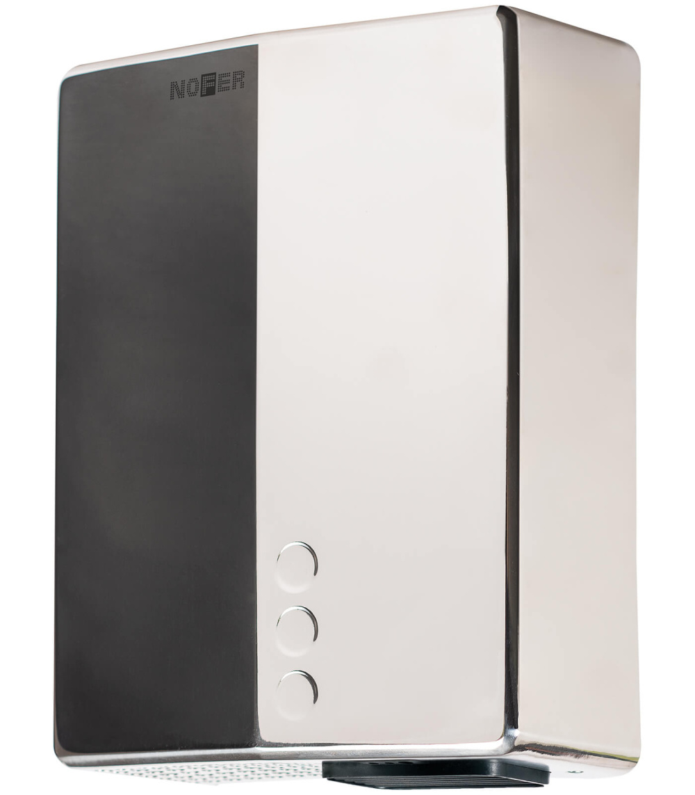 Фото Сушилка для рук Nofer Big Flow Evo 01481.B Нержавеющая сталь глянцевая