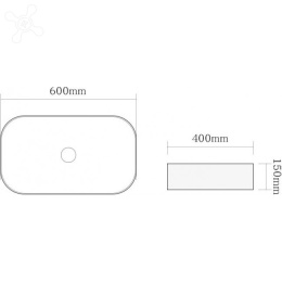 Раковина на столешницу 60 см SantiLine (SL-7022MM)
