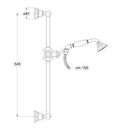 Душевой гарнитур Cristina Rubinetterie (PD16751)