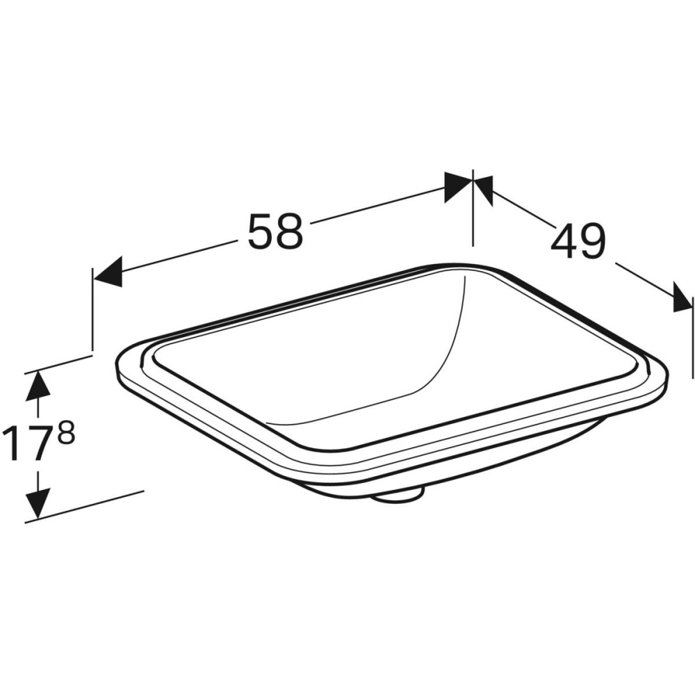 Фото Geberit Variform 500.766.01.2 Раковина, встраиваемая снизу