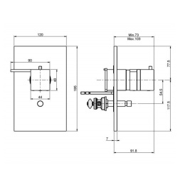Термостат для ванны F4049X2CR FIMA Carlo Frattini FIMATHERM