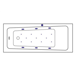 Фото Excellent Ava WAEX.AVA16.RELAX Ванна 160x70 "RELAX" (хром)